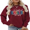 ESIKAH Registered Respiratory Therapist Sweatshirt Respiratory Therapy Gift Shirts Women Crewneck RT Department Pullover Tops view 1