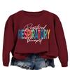 ESIKAH Registered Respiratory Therapist Sweatshirt Respiratory Therapy Gift Shirts Women Crewneck RT Department Pullover Tops view 2