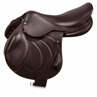 Close Contact Leather English Jumping Horse Riding Saddle & Tack Set 12" to 18" Brown ST-ES-011 (15" Seat)