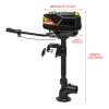4HP Electric Outboard Motor 1000W 48V Electric Boat Motor Engine with Rotating bracket, 550lb Thrust Fishing Boat Engine Trolling Motor for Inflatable Boats, Iron Boats, Plastic Boats view 3