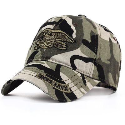 QOHNK Navy Baseball Cap for Men Women Seal Cap Military Fan Tactical Cap Trucker Profile Hat Adjustable Camouflage