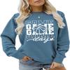 ATETYRP Basketball Game Day Sweatshirt, Basketball Cheer Mom Shirt Women Crewneck Pullover Tops Funny Sport Day Sweater Gifts Blue view 1
