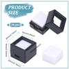 BENECREAT 36 Pack Gemstone Display Box Acrylic Diamond Display Case Black Jewelry Box with Clear Lids, White Sponge 0.8x0.6 for Treat, Gems, Diamond, Gift Packing view 2