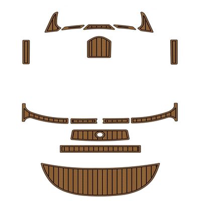 Algasan Boat EVA Faux Teak Decking Floor Compatible with 2013 MB Sports F21 Tomcat Swim Step Transom Bow Pad Boat EVA Teak Deck Floor Mat