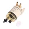 Boat Engine S3240 R12T 120AT 120A-140R RK10222 NPT ZG1/4-19 Fuel Filter Water Separator for Gasoline and Diesel Spin-On Marine Engine with Four Fittings, Fit Sierra 18-99193 18-7987, 10 Micron view 2