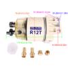 Boat Engine S3240 R12T 120AT 120A-140R RK10222 NPT ZG1/4-19 Fuel Filter Water Separator for Gasoline and Diesel Spin-On Marine Engine with Four Fittings, Fit Sierra 18-99193 18-7987, 10 Micron view 3