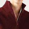 Men's 1/4 Zip-Up Long Sleeve Sweater Warm Pullover Casual Sweaters Jumpers Knitwear Tops for Fall Winter (Large,Wine Red) view 2