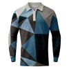 ZYXTIM Men's Fashion Zipper Polo Shirts Long Sleeve Slim Fit 3D Printed Casual Business Pullover Athletic Golf Shirt Tops view 3