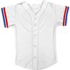 DIGITMON Kids Baseball Jersey Button Down Premium Sleeve Two-Striped T Shirts Uniform WHITEROYALRED for 12y Teenagers view 2