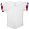 DIGITMON Kids Baseball Jersey Button Down Premium Sleeve Two-Striped T Shirts Uniform WHITEROYALRED for 12y Teenagers view 3