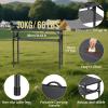 Anbte Folding Camping Table with Storage Net, 3ft Camping Table Aluminum Folding Table with 3 Adjustable Height Max 27.5 Inch Picnic Table Portable Table for Outdoor Backyard BBQ, Pure Black view 4