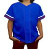 DIGITMON Kids Baseball Jersey Button Down Premium Sleeve Two-Striped T Shirts Uniform ROYALWHITERED for 2y Toddlers view 1