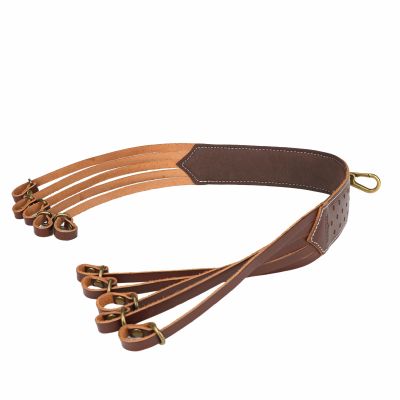TOURBON Leather Duck Strap Game Carrier Hunting Geese Hanger Bird Tote Dove Belt