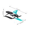 RIAHNEAH Snow Sled, Baby Sled with Steering Wheel Double Brakes, Durable Steel Frame Ice Fishing Sled for Skiing, Ice Skating, and Sand Skiing, can Bear 220 Lbs, Green view 3