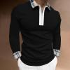 ZYXTIM Men's Fashion Zipper Polo Shirts Long Sleeve Slim Fit 3D Printed Casual Pullover Breathable Quick Dry Athletic Sport Golf Shirt Tops view 2