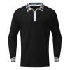 ZYXTIM Men's Fashion Zipper Polo Shirts Long Sleeve Slim Fit 3D Printed Casual Pullover Breathable Quick Dry Athletic Sport Golf Shirt Tops view 3