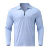 ZYXTIM Men Athletic Polo Shirts Long Sleeve Quarter-Zip Golf Shirt Business Casual Work Blouse Slim Fit Solid Color Calssic Fit Henley Shirts view 3