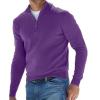 ZYXTIM Mens Slim Fit Zip Up Mock Neck Polo Sweater Casual Long Sleeve Sweater and Pullover Sweaters with Ribbing Edge view 1