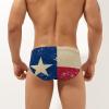 Texas State Flag Funny Swim Briefs for Men Bikini Swimsuit Low Rise Short Surfing Briefs Swimwear view 2