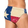 Texas State Flag Funny Swim Briefs for Men Bikini Swimsuit Low Rise Short Surfing Briefs Swimwear view 4