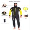 clhjinruoliu 7MM Open Cell Neoprene Scuba Spearfishing Underwater Hunting Wetsuit Hooded Men Full Body Snorkeling Swim Surfing Diving Suit,XXL view 4