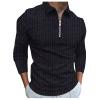 ZYXTIM Men's Fashion Polo Shirts Casual Long Sleeve Golf Shirts Color Block Cotton Tops Oversize view 1