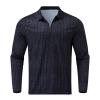 ZYXTIM Men's Fashion Polo Shirts Casual Long Sleeve Golf Shirts Color Block Cotton Tops Oversize view 3