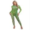 Alvivi Women's Mermaid Fish Scale Print Long Sleeve Rash Guard Swimsuit Sun Protection Wetsuit Bathing Suit Type F Medium view 3