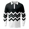 ZYXTIM Men's Short Sleeve Zipper Casual Slim Fit Printed Golf Polo Shirt Tops view 3