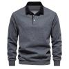 ZYXTIM Mens Polo Long Sleeve Shirts Button Down Solid Slim Lapel Golf Polo Shirts Cotton Basic Casual T-Shirt Top Sweatshirts view 1