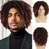 GNIMEGIL Short Fake Dreads Wigs for Men Dreadlock Wig Ombre Auburn Crochet Twist Lco Braided Wig 14 Inches African American Wigs Afro Style Synthetic Hair Rocker Costume Rasta Cosplay T1B/350 Color view 1