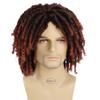 GNIMEGIL Short Fake Dreads Wigs for Men Dreadlock Wig Ombre Auburn Crochet Twist Lco Braided Wig 14 Inches African American Wigs Afro Style Synthetic Hair Rocker Costume Rasta Cosplay T1B/350 Color view 3