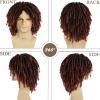 GNIMEGIL Short Fake Dreads Wigs for Men Dreadlock Wig Ombre Auburn Crochet Twist Lco Braided Wig 14 Inches African American Wigs Afro Style Synthetic Hair Rocker Costume Rasta Cosplay T1B/350 Color view 4