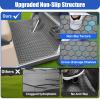 Golf Cart Mat for Club Car Ds Floor Liner Unique Cube Square Patent Design Fits Club Car DS 1982-2013 / Villager 1982-2018 Gray Trim view 3