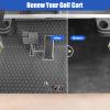Golf Cart Mat for Club Car Ds Floor Liner Unique Cube Square Patent Design Fits Club Car DS 1982-2013 / Villager 1982-2018 Gray Trim view 4