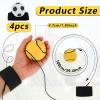 DSLSQD 4 Pieces Wrist Return Ball - 2 Inch Rubber Rebound Wristband On A String Sports Ball Includes Basketball, Baseball and Football for Teens Adults Exercise or Play (Nomal) view 2