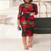 Women Sexy See Through Sheer Mesh Long Sleeve Floral Midi Cover Up Dress Crop Tank Tops Shorts 3 Piece Outfits Set Red XL view 2