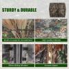 HUNTSEN Hunting Blind 360 Degree See Through Ground Blind 2-3 Person - Portable Pop Up Deer Blind with Full Open Door - Camouflage Ground Blind for Deer & Turkey Hunting view 4