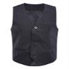 DINORMIN Vest for Baby Toddler Kids Wedding Formal Outfit V Neck Birthday Party Waistcoat with Pocket Black 2-3 Years view 1
