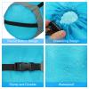 PATIKIL Compression Stuff Sack, 18L L Size Waterproof Sleeping Bag Storage Sack Portable Compression Bag for Backpacking Camping, Blue view 3