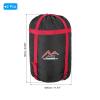 PATIKIL Compression Stuff Sack, 2 Pack L Size Waterproof Sleeping Bag Storage Sack Portable Compression Bag for Backpacking Camping, Black Red view 2