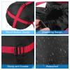 PATIKIL Compression Stuff Sack, 2 Pack L Size Waterproof Sleeping Bag Storage Sack Portable Compression Bag for Backpacking Camping, Black Red view 3