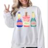 TEEAMORE Pop Fizz Clink Sweatshirt Champagne Graphic Drinking Bridesmaid Bridal Party Crewneck White Large #0036 view 1