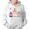 TEEAMORE Pop Fizz Clink Sweatshirt Champagne Graphic Drinking Bridesmaid Bridal Party Crewneck White Large #0036 view 2