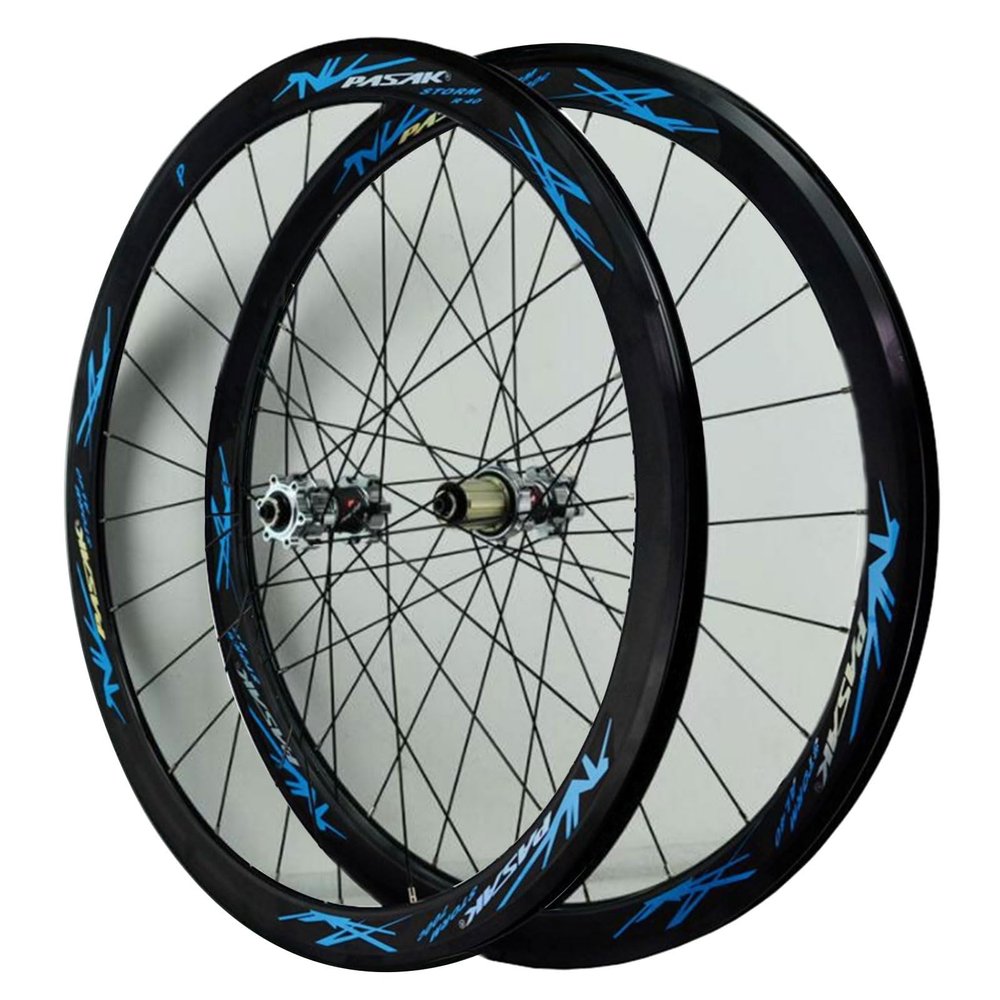 ZECHAO 700C Road Bike Wheel Set,Aluminum Alloy Double Wall Rims Disc/V/C Brake 7/8/9/10/11/12 Speed 32H Quick Release Off Road Bike Wheelset (Color : Silver hub, Size : 700c)