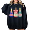 TEEAMORE Pop Fizz Clink Sweatshirt Champagne Graphic Drinking Bridesmaid Bridal Party Crewneck Black 2X-Large #0036 view 1