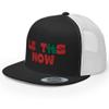 RIVEMUG Le Tits Now Flat Bill Trucker Hat High Crown Adjustable Funny Christmas Cap Black/White view 1