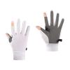 VGEBY Cycling Gloves,Summer Ice Silk 2 Fingerless Sport Gloves for Men Women Cycling Workout Gym Training Weight Lifting Outdoor M Size (White) view 2