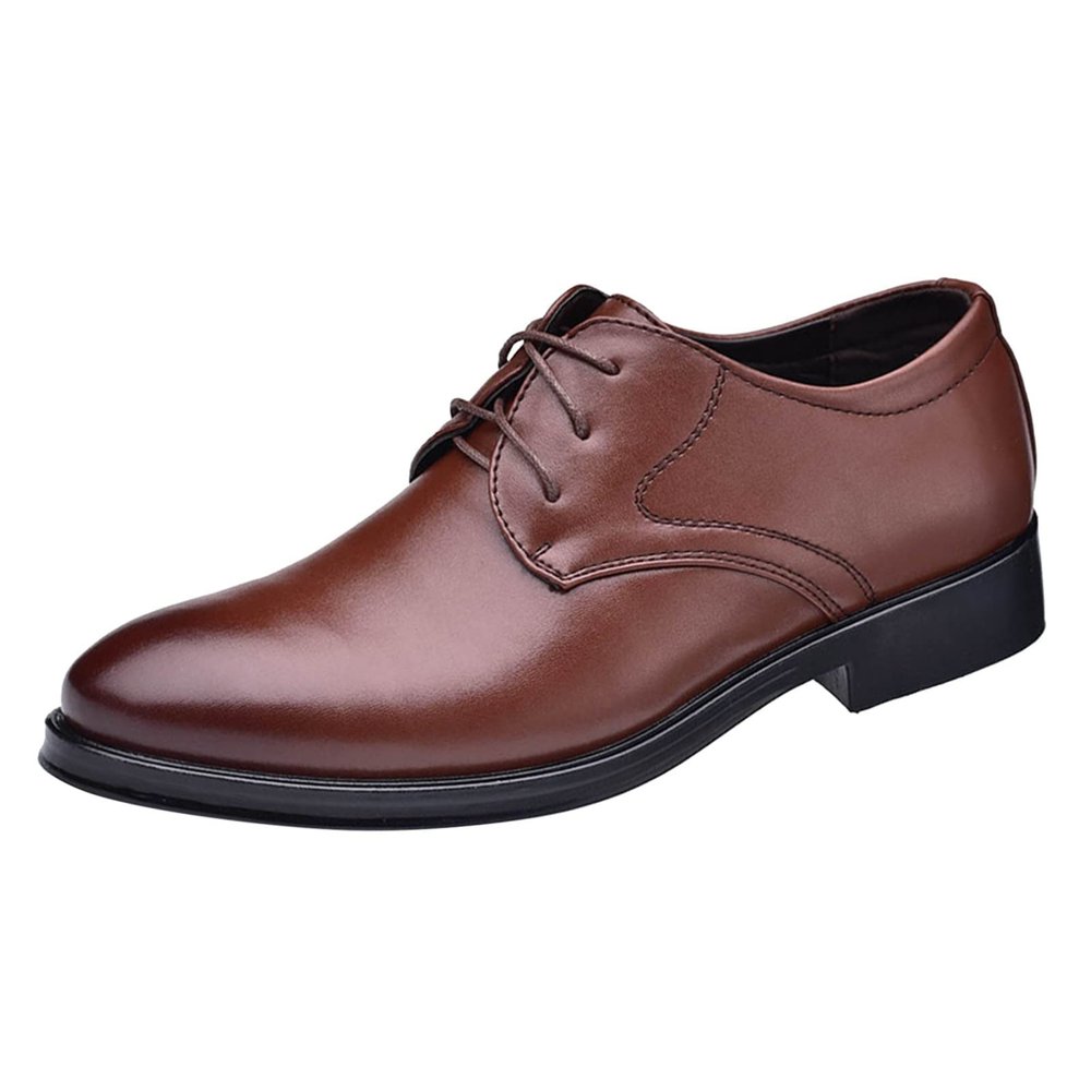 NIGXWNS Dress Shoes for Men Lightweight Breathable Lace Up Wedding Shoes Casual Modern Business Formal Oxfords Shoes