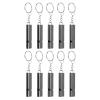 Pilipane 10Pcs Aluminum Alloy Emergency Survival Whistle, Emergency Survival Whistle, Lifeguard Whistle with Keychains(Black) view 1
